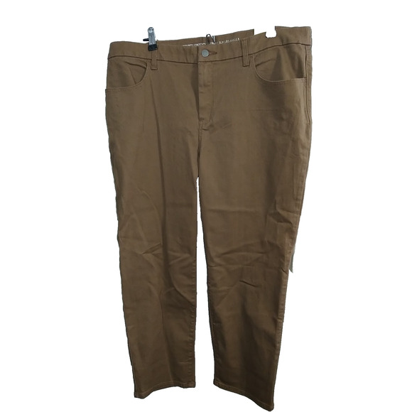 Chicos Woman's 16 Brown Jeans Perfect Stretch Girlfriend Slim Leg Ankle - Picture 1 of 10